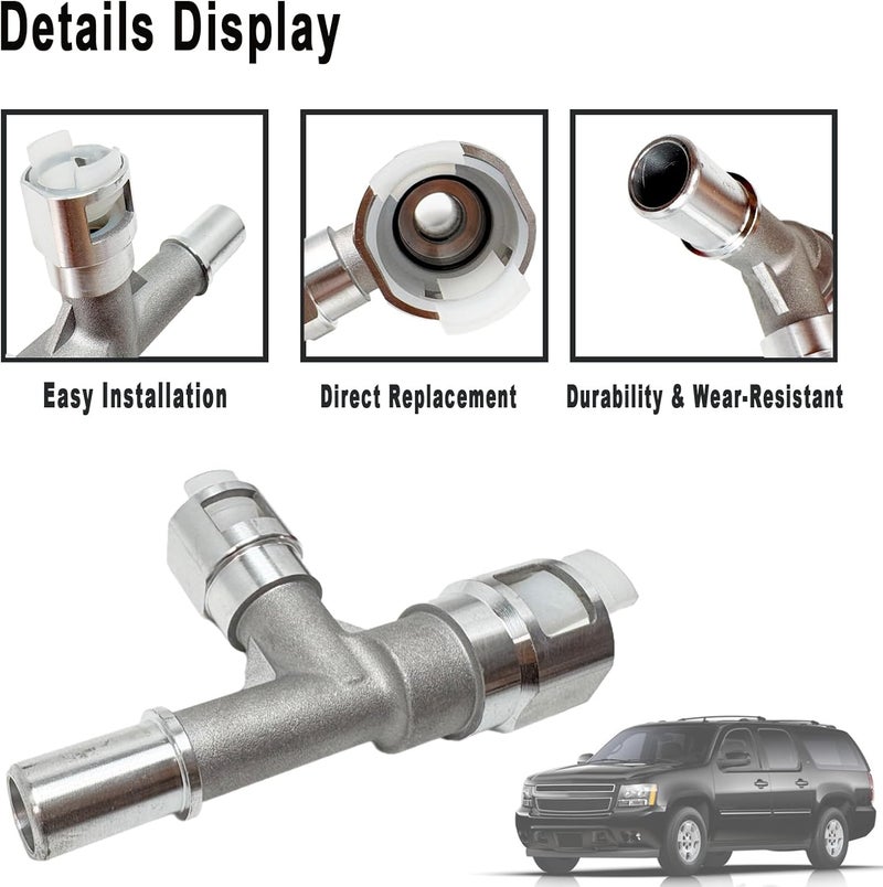 CEYHTLY 800-413HP Metal Heater Hose Connector Compatible with 2000-2014 Cadillac Escalade ESV EXT, Chevrolet Avalanche Silverado 3500 HD Suburban 1500 2500 Tahoe, GMC Sierra 3500 HD Yukon XL 1500 2500 (2 pcs) - Image 4